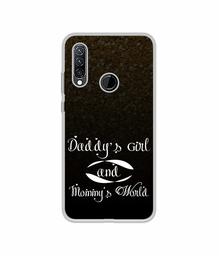 Amazon Brand - Solimo Designer Daddy's Girl and Mummy World UV Printed Soft Back Case Mobile Cover for Lenovo K10 Plus