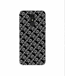 Amazon Brand - Solimo Designer White Pattern 3D Printed Hard Back Case Mobile Cover for LG Q7