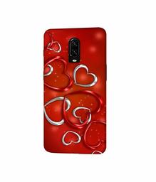 Amazon Brand - Solimo Designer Hearts 3D Printed Hard Back Case Mobile Cover for OnePlus 6T