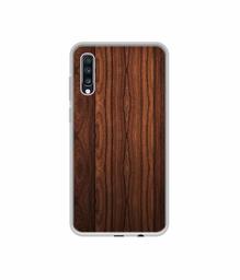 Amazon Brand - Solimo Designer Wooden Texture UV Printed Soft Back Case Mobile Cover for Samsung Galaxy A70