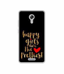 Amazon Brand - Solimo Designer Happy Girls are The Prettiest UV Printed Soft Back Case Mobile Cover for Panasonic Eluga A3 Pro