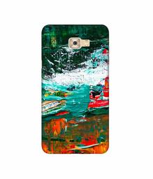 Amazon Brand - Solimo Designer Multicolor Glass Color 3D Printed Hard Back Case Mobile Cover for Samsung Galaxy C7 Pro