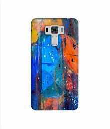 Amazon Brand - Solimo Designer Blue and Orange Brush 3D Printed Hard Back Case Mobile Cover for Asus Zenfone 3 Laser ZC551KL