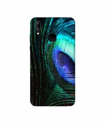 Amazon Brand - Solimo Designer Peacock Feather 3D Printed Hard Back Case Mobile Cover for Vivo Y95