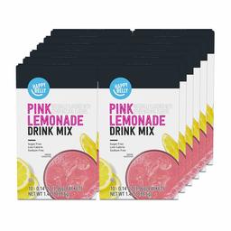 Amazon Brand - Solimo Pink Lemonade Drink Mix Singles, (12 Count) - 120 Total Packets