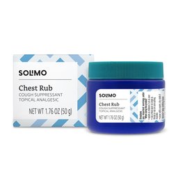 Amazon Brand - Solimo Chest Rub Cough Suppressant and Topical Analgesic, 1.76 Ounce