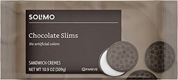 Solimo Chocolate Slims Sandwich Crème Cookies, 10.9 oz