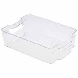 AmazonBasics - Recipienti in plastica per il frigo, grandi, set di 2