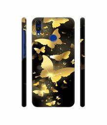 Amazon Brand - Solimo Designer Golden Butterfly Pattern 3D Printed Hard Back Case Mobile Cover for Huawei Honor 8C