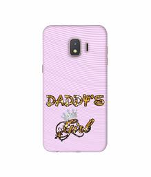 Amazon Brand - Solimo Designer Daddy's Girl in Glitter Pattern 3D Printed Hard Back Case Mobile Cover for Samsung Galaxy J2 Core