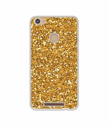 Amazon Brand - Solimo Designer Golden Sparkle UV Printed Soft Back Case Mobile Cover for Comio P1 4G