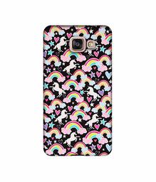 Amazon Brand - Solimo Designer Unicorn Texture UV Printed Soft Back Case Mobile Cover for Samsung Galaxy A7 (2016)