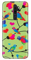 Amazon Brand - Solimo Designer Birds Patterns Design 3D Printed Hard Back Case Mobile Cover for Oppo A9 (2020)