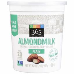 365 EVERYDAY VALUE Plain Unsweetened Almond Milk Yogurt, 32 OZ