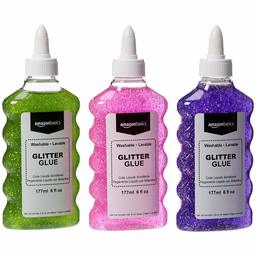 AmazonBasics Liquid Washable Glitter Glue