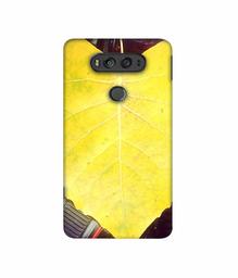 Amazon Brand - Solimo Designer Yellow Leaf 3D Printed Hard Back Case Mobile Cover for LG V20