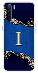 Amazon Brand - Solimo Designer Multicolor Blue Pattern Alphabet-I Printed Soft Back Case Mobile Cover for Oppo F15