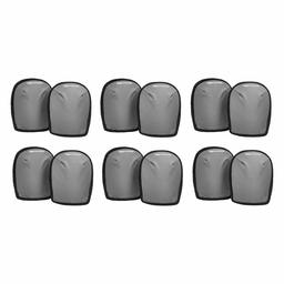 AmazonCommercial Washable Knee Pads, 8 in, Grey