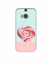 Amazon Brand - Solimo Designer Round Candy 3D Printed Hard Back Case Mobile Cover for HTC One M8