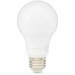 AmazonBasics - foco LED A19 (intensidad regulable, 10.000 horas de vida útil), 60 vatios: compatible con CEC, Paquete 6, Daylight