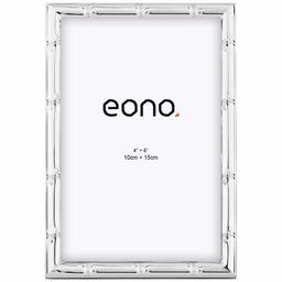 Eono Picture Frames Made of Metal, Silverbamboo Edge, 10 x 15  cm