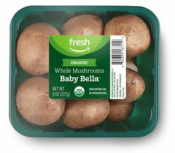 Fresh Brand – Organic Whole Baby Bella Mushrooms, 8 oz