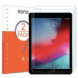 EONO Essentials [2 Piezas] Protector de Pantalla para iPad Pro 9.7 (2018/2017, 6ª/5ª GENERACIÓN) /iPad Air/iPad Air 2, Cristal Templado, Sin despegamiento, Sin Burbujas