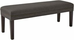 Amazon Brand – Ravenna Home Haraden Modern Upholstered Bench with Nailhead Trim, 48