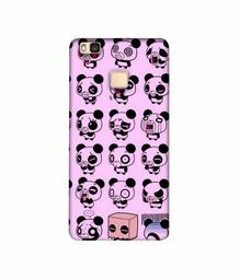 Amazon Brand - Solimo Designer Panda Experation 3D Printed Hard Back Case Mobile Cover for Huawei P9 lite