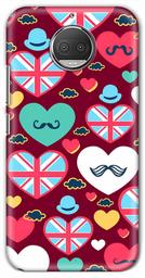 Amazon Brand - Solimo Designer Cute Love Red Pattern Design 3D Printed Hard Back Case Mobile Cover for Motorola Moto G5S Plus