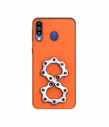 Amazon Brand - Solimo Designer Number Eight 3D Printed Hard Back Case Mobile Cover for Samsung Galaxy M21