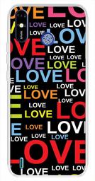 Amazon Brand - Solimo Designer Multicolor Typography Love Black Pattern Design Printed Soft Back Case Mobile Cover for Tecno Spark Go Plus