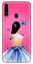 Amazon Brand - Solimo Designer Girl Design 3D Printed Hard Back Case Mobile Cover for Samsung Galaxy A20s