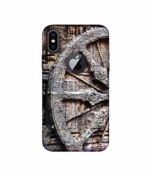 Amazon Brand - Solimo Designer Old Stambh 3D Printed Hard Back Case Mobile Cover for Apple iPhone X (Logo Cut)