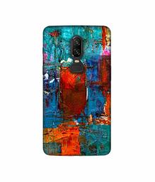 Amazon Brand - Solimo Designer Rectangle Color 3D Printed Hard Back Case Mobile Cover for Oneplus 6