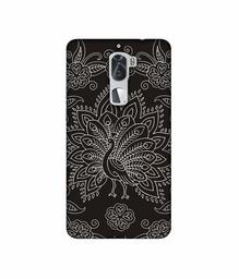 Amazon Brand - Solimo Designer White Peacock Rangoli 3D Printed Hard Back Case Mobile Cover for Coolpad Cool1 Dual