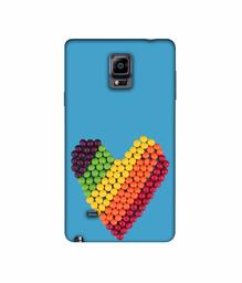 Amazon Brand - Solimo Designer Ball Heart 3D Printed Hard Back Case Mobile Cover for Samsung Galaxy Note 4