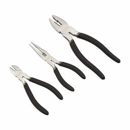 AmazonBasics Pliers Set with Durable Nylon Case - 3-Piece (6-Inch Diagonal, 8-Inch Combination, 6-Inch Long Nose) (Renewed)