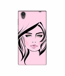 Amazon Brand - Solimo Designer Pink Lady Pattern 3D Printed Hard Back Case Mobile Cover for Sony Xperia L1