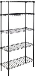 AmazonBasics 5-Shelf Shelving Unit - Black