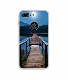 Amazon Brand - Solimo Designer Wooden Beach UV Printed Soft Back Case Mobile Cover for Apple iPhone 7 Plus (Logo Cut)