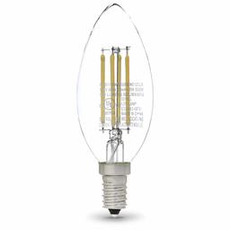 AmazonBasics – Bombilla LED regulable de 15.000 horas de vida útil, B11 (E12 base de candelabro)