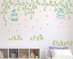 Amazon Brand - Solimo Wall Sticker for Living Room (Welcome to Our Garden, Ideal Size on Wall - 150 cm x 75 cm)