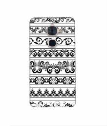 Amazon Brand - Solimo Designer Black Multi Patterns 3D Printed Hard Back Case Mobile Cover for LeTV Le 2