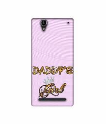 Amazon Brand - Solimo Designer Daddy's Girl in Glitter Pattern 3D Printed Hard Back Case Mobile Cover for Sony Xperia T2 Ultra