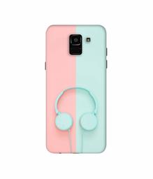 Amazon Brand - Solimo Designer Head Phone 3D Printed Hard Back Case Mobile Cover for Samsung Galaxy J6