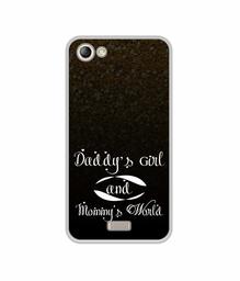 Amazon Brand - Solimo Designer Daddy's Girl and Mummy World UV Printed Soft Back Case Mobile Cover for Lyf Water 11