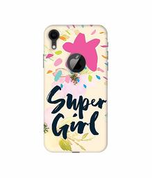 Amazon Brand - Solimo Designer Super Girl 3D Printed Hard Back Case Mobile Cover for Apple iPhone XR (Logo Cut)