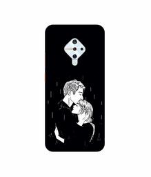 Amazon Brand - Solimo Designer Couples Standing in Rain 3D Printed Hard Back Case Mobile Cover for Vivo S1 Pro