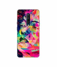 Amazon Brand - Solimo Designer Multicolor Lady Vector 3D Printed Hard Back Case Mobile Cover for OnePlus 7T Pro